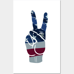 Peace Hands: American Flag Posters and Art